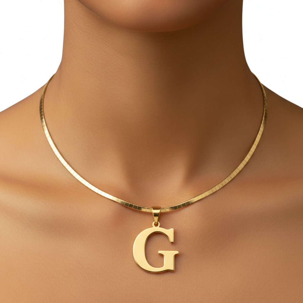 Gold Letter G Pendant Necklace