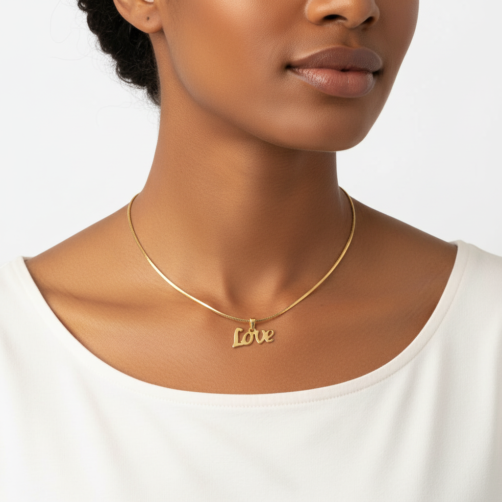 Gold Love Necklace - Single Piece Only