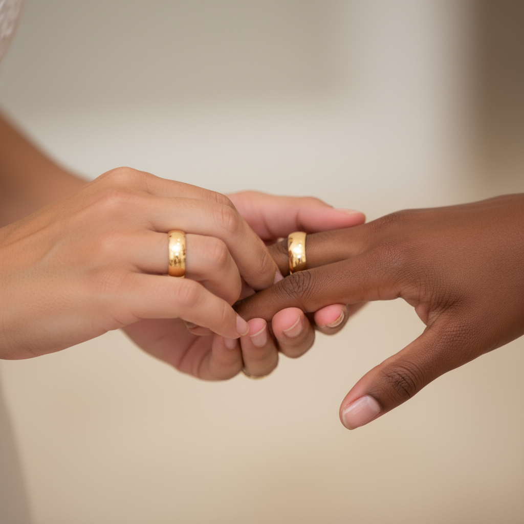 Gold Wedding Bands - Wedding Ceremony Moment