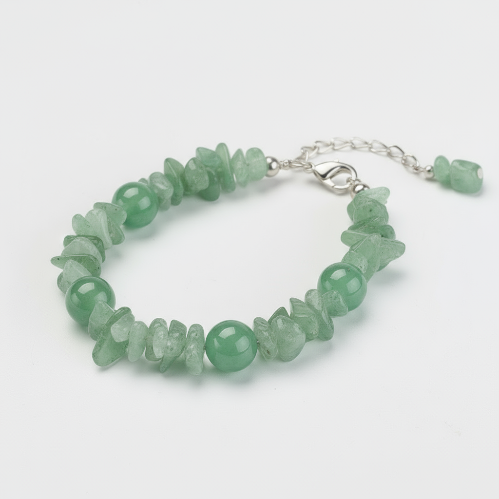 Green Aventurine Chip Stone Bracelet - Correct Design