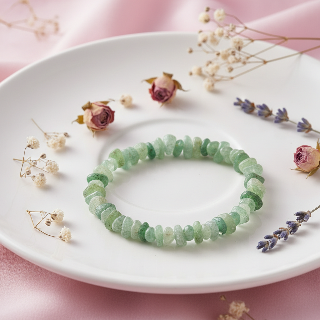Green Chalcedony Chip Bracelet - Cute & Elegant