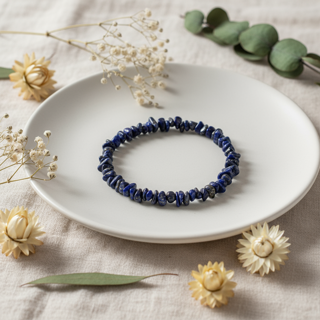 Lapis Lazuli Chip Bracelet - Lifestyle Style