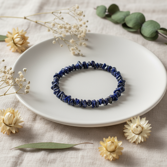 Lapis Lazuli Chip Bracelet - Lifestyle Style