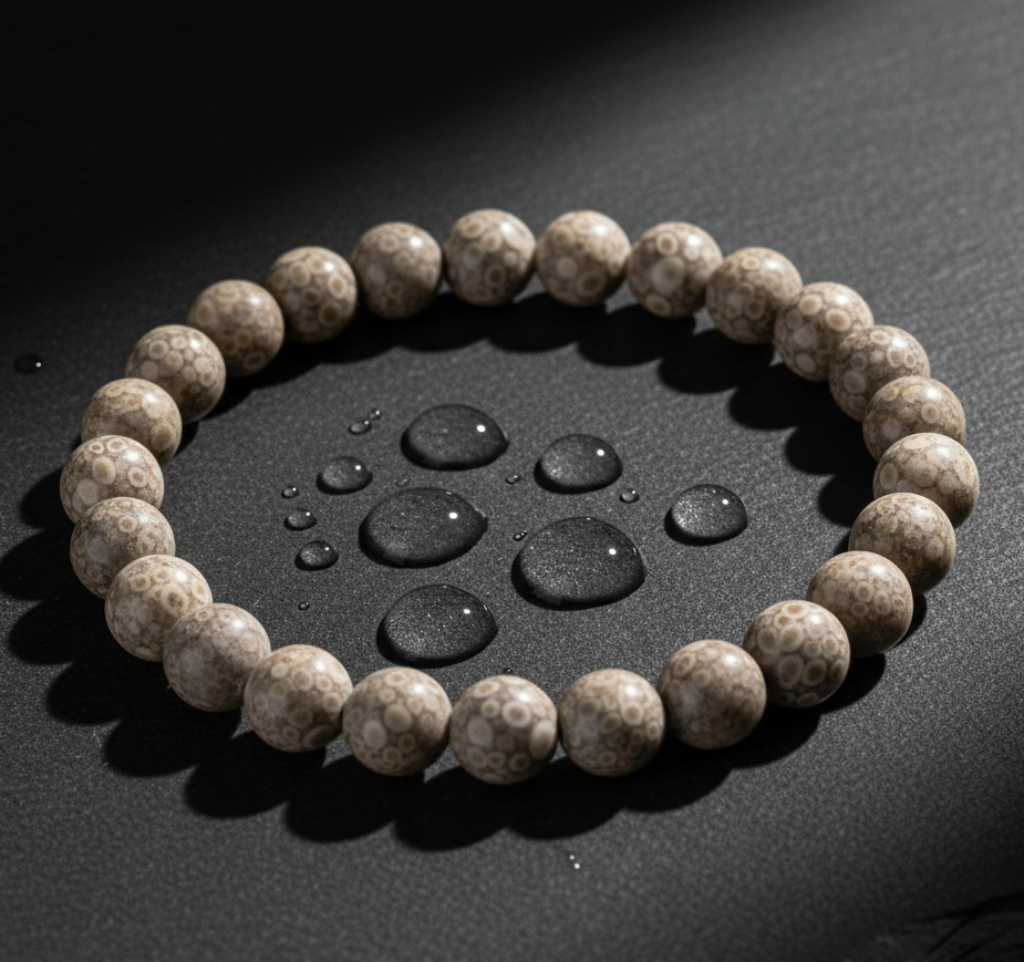 Maifanite Bracelet on Dark Stone