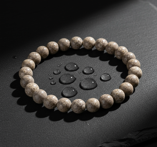 Maifanite Bracelet on Dark Stone