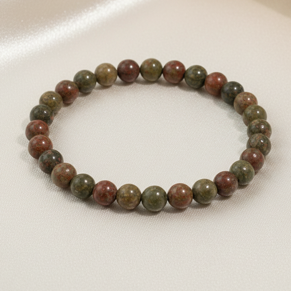 Multicolor Jasper Bracelet - Satin Background