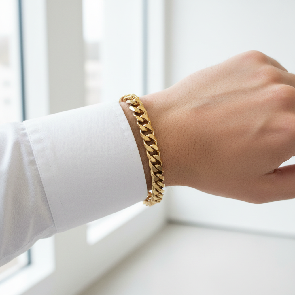 Pulsera con camisa blanca - estilo elegante