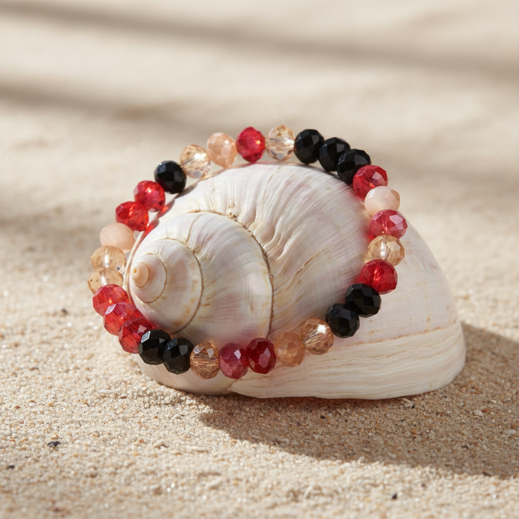 Pulsera Cristales - Superpuesta en Concha