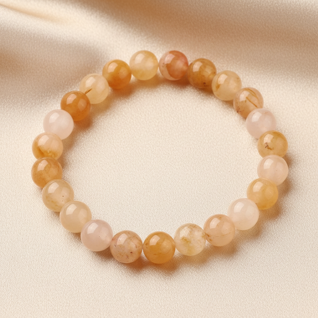 Pulsera Jade Amarillo - Fondo Champagne Dorado