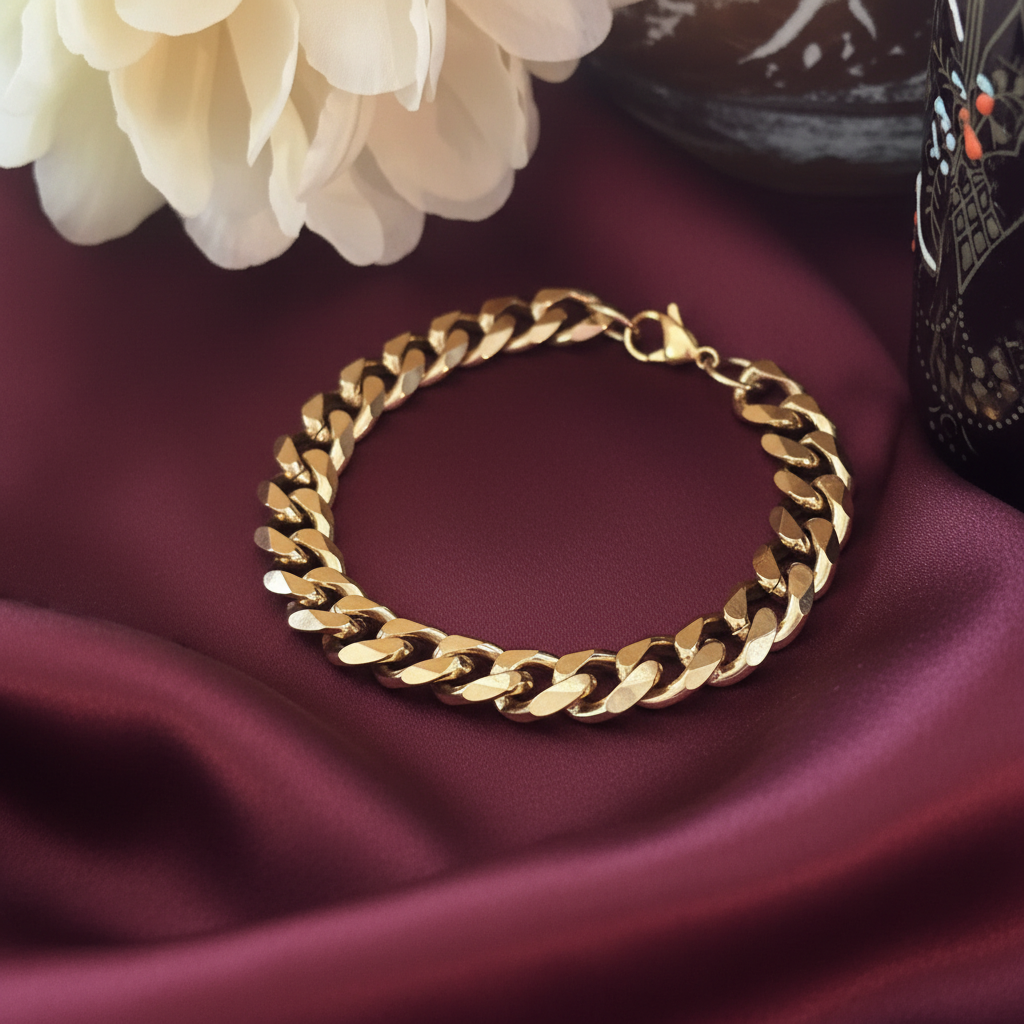 Pulsera sobre satín burgundy - premium