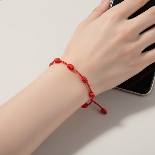 Red bracelet product focus model
