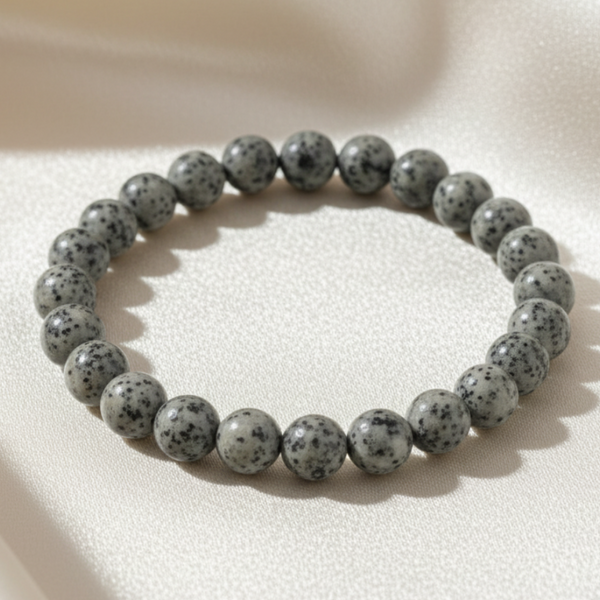 Sesame Jasper 6mm Small Beads on Satin